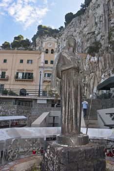 The sanctuary of Santa Rosalia "Santuzza", located 430 meters above sea level, was built in 1950 derived from the cave. Palermo. Sicily