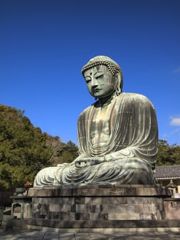 The Giant Buddha statue (Daibutsu) in Kamakura city, Japan