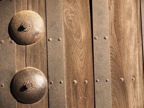 Part of a door of Himeji Castle in Japan