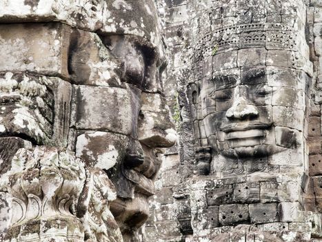 Famous smiling face at Bayon Temple, Siem Reap, Cambodia