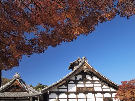 Main Hall of Tenryu-ji Temple in autumn, Arashiyama area, Kyoto, Japan