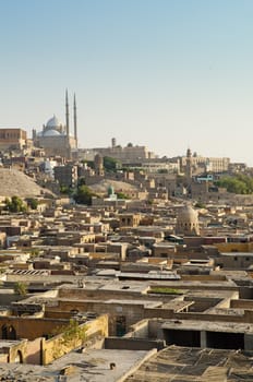 city of the dead and citadel in cairo egypt