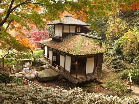 Choshukaku, the japanese styled house in Sankeien garden, Yokohama, Japan