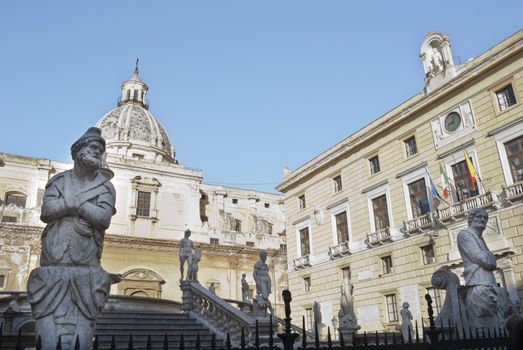 Main Pretoria place in Palermo (square shame). Sicily