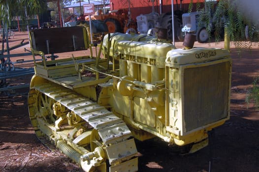 Farm tractor at the museum in small town in Western Australia