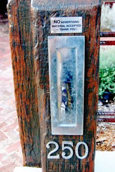 Private mail box in Perth city, Western Australia