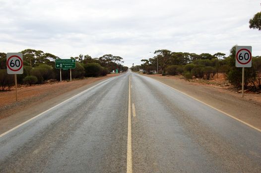 Empty highway in outback, Western Australia