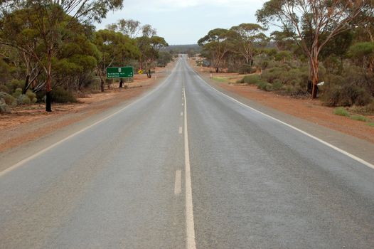 Empty highway in outback, Western Australia