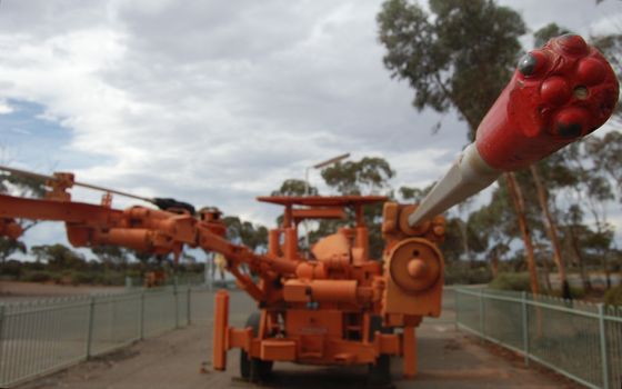 Mining vehicle in museum, Western Australia