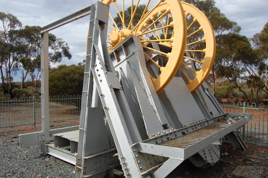 Mining mechanism in museum, Western Australia