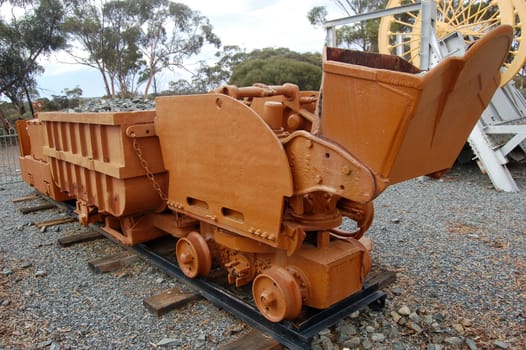 Mining trolley in the museum, Western Australia