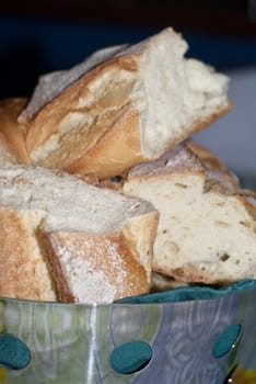 Sicilian slices of bread in the container