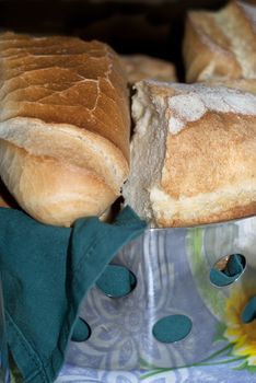 Sicilian slices of bread in the container