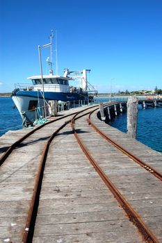 Town jetty with rails, South Australia