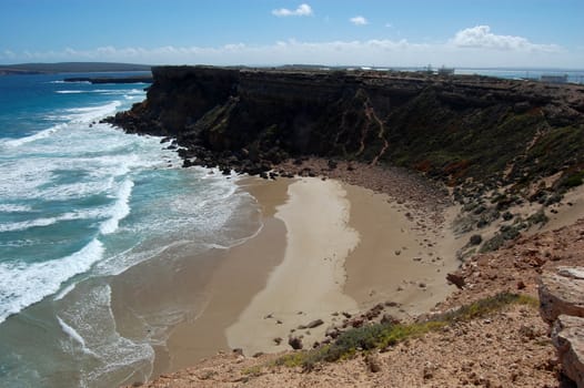 Cliffs and beach nearby town, South Australia