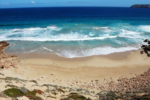 Beach and ocean near town, South Australia