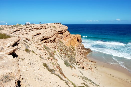 Cliffs and ocean nearby town, South Australia