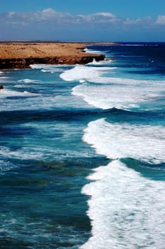 Cliffs and ocean nearby town, South Australia