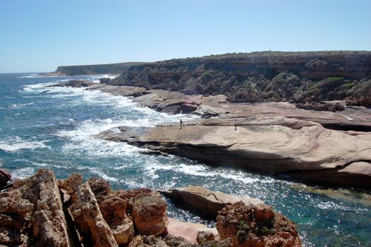 Red rocks at ocean coast, South Australia