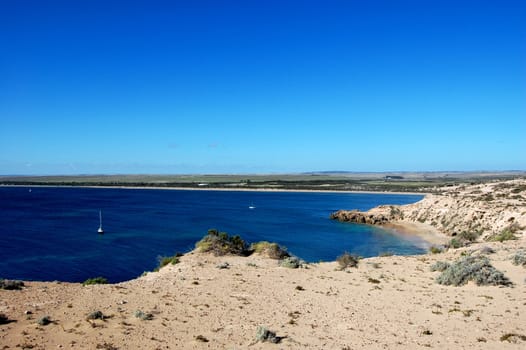 Cliffs and ocean nearby town, South Australia