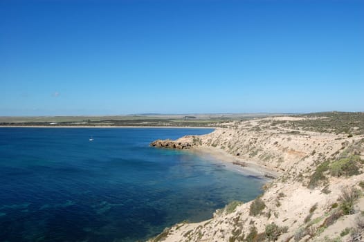 Cliffs and beach nearby town, South Australia