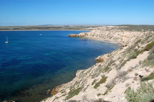 Cliffs and ocean nearby town, South Australia