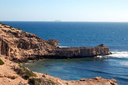 Cliffs and ocean nearby town, South Australia