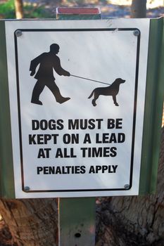 Track sign in the park, Port Lincoln, South Australia