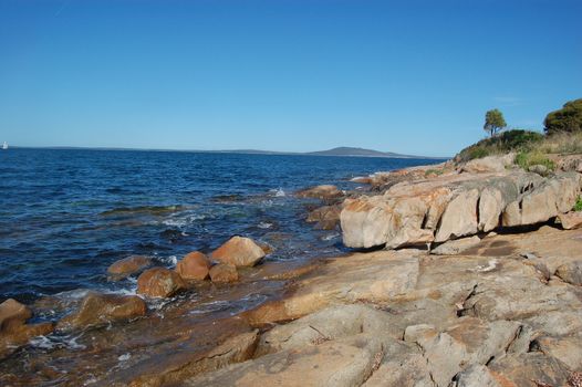 Rocky coast in Port Lincoln, South Australia