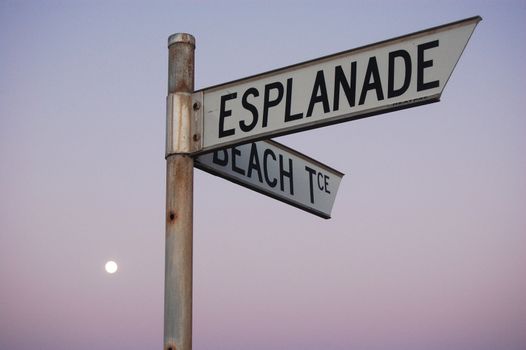 Road sign in small town, South Australia