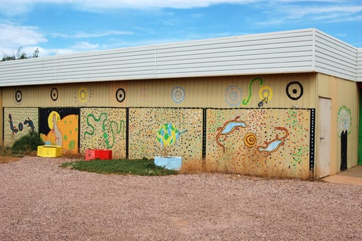 Pictures on the building in Port Ogasta, South Australia