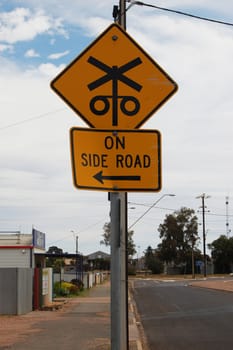 Road sign in small town, South Australia