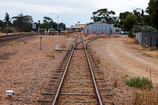 Railway platform in Port Ogasta, South Australia