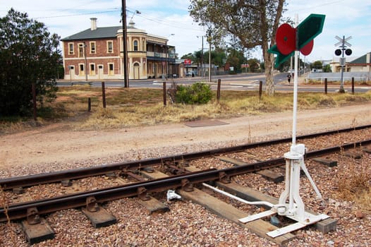 Rail shooter nearby town railway station, Port Ogasta, South Australia