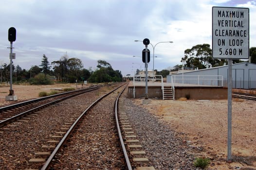 Railway platform in Port Ogasta, South Australia