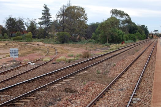 Rails in Port Ogasta, South Australia
