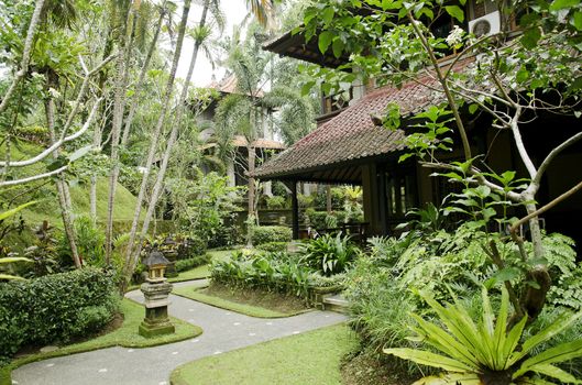 tropical gardens in bali indonesia resort