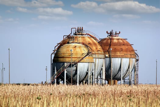 gas tanks for petrochemical plant