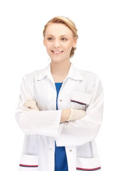 bright picture of an attractive female doctor