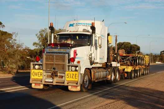 Over size road train in Australian outbach