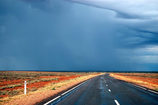 Empty highway somewhere in outback, South Australia