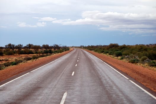 Empty highway somewhere in outback, South Australia