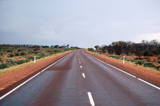 Empty highway somewhere in outback, South Australia