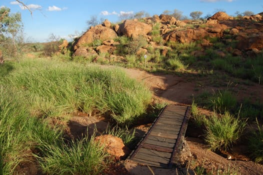 Walking trail nearby Alice Springs, Northern Terrritory, Australia