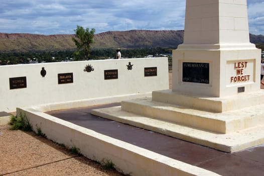 ANZAC Hill, war memorial in Alice Springs, Northern Territory, Australia