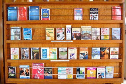 Books in the catholic church, Alice Springs, Northern Territory, Australia