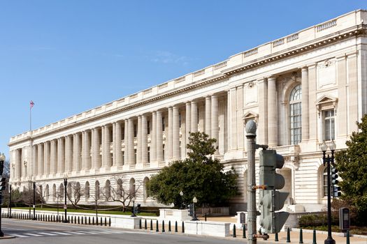 Columns in front of Russell Senate office building Washington DC