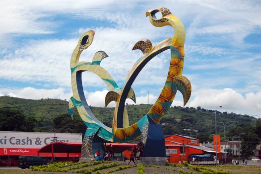 Monument named "Turtules", Port Moresby, Papua New Guinea