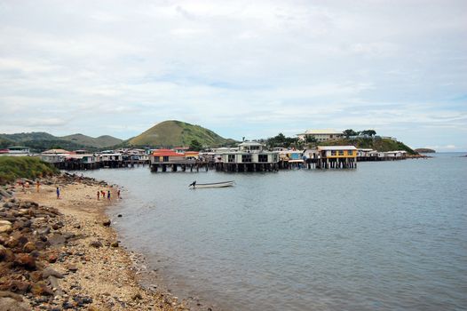 Village on the water, Port Moresby, Papua New Guinea