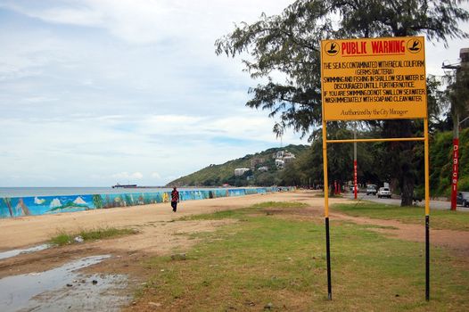 Public notice in the street, Port Moresby, Papua New Guinea